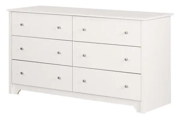 Photo 1 of **PARTS ONLY** Vito 6-Drawer Pure White Dresser
