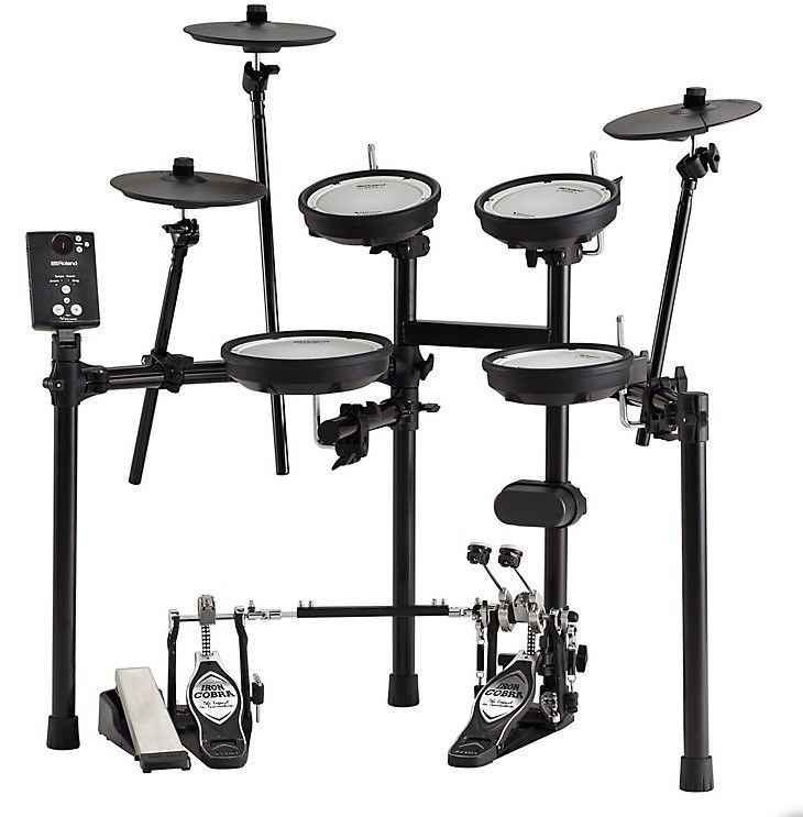 Photo 1 of Roland V-Drums TD-1DMK Drum Set Double-mesh drum heads for snare and toms, with adjustable tension for a quiet and realistic drumming experience
15 preset drum kits with authentic, expressive drum sounds for accurate and true-to-life drumming
Built-in met