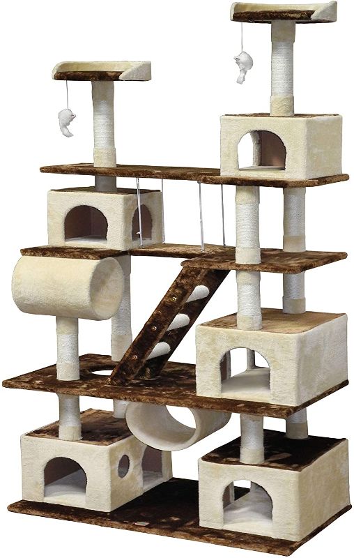 Photo 1 of ***BOX ONE OF TWO*** Go Pet Club Huge 87" Tall Cat Tree House Climber Furniture with Swing