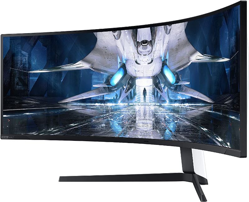 Photo 1 of SAMSUNG 49" Odyssey Neo G9 G95NA Gaming Monitor, 4K UHD Mini LED Display, Curved Screen, 240Hz, 1ms, G-Sync and FreeSync Premium Pro, LS49AG952NNXZA, White