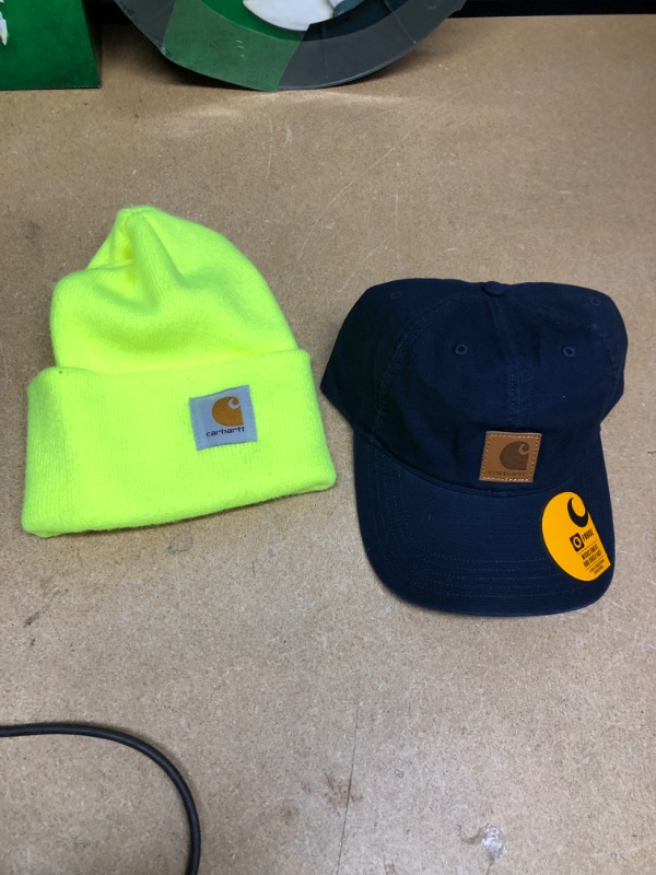 Photo 3 of BUNDLE Carhartt Canvas Baseball Hat
AND Carhartt beanie yellow