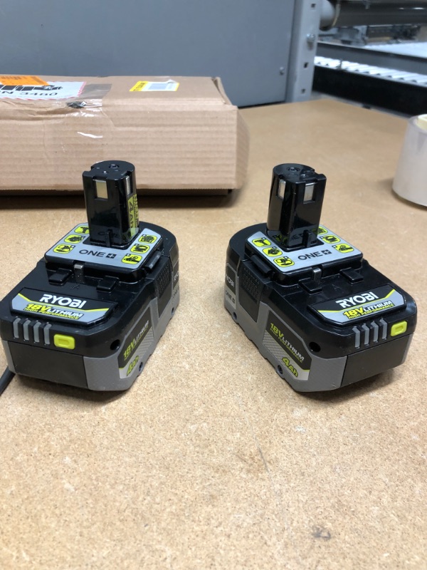 Photo 3 of RYOBI ONE+ 18V HIGH PERFORMANCE Lithium-Ion 4.0 Ah Battery (2-Pack)