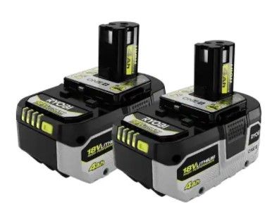 Photo 1 of RYOBI ONE+ 18V HIGH PERFORMANCE Lithium-Ion 4.0 Ah Battery (2-Pack)