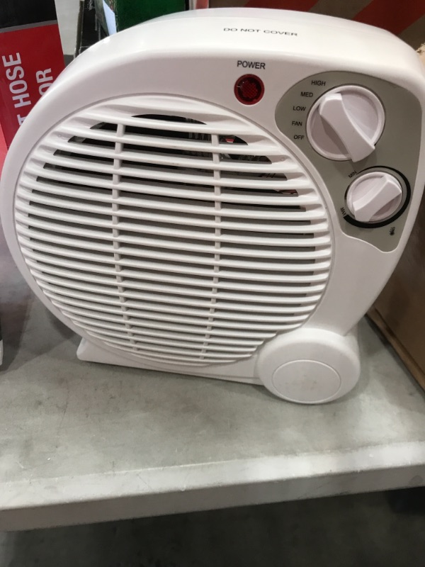 Photo 1 of  Personal Heater - 1500W Space Heater w/Adjustable Thermostat - Energy Saving, Overheat Safety Sensors & Tip-Over Switch - White

