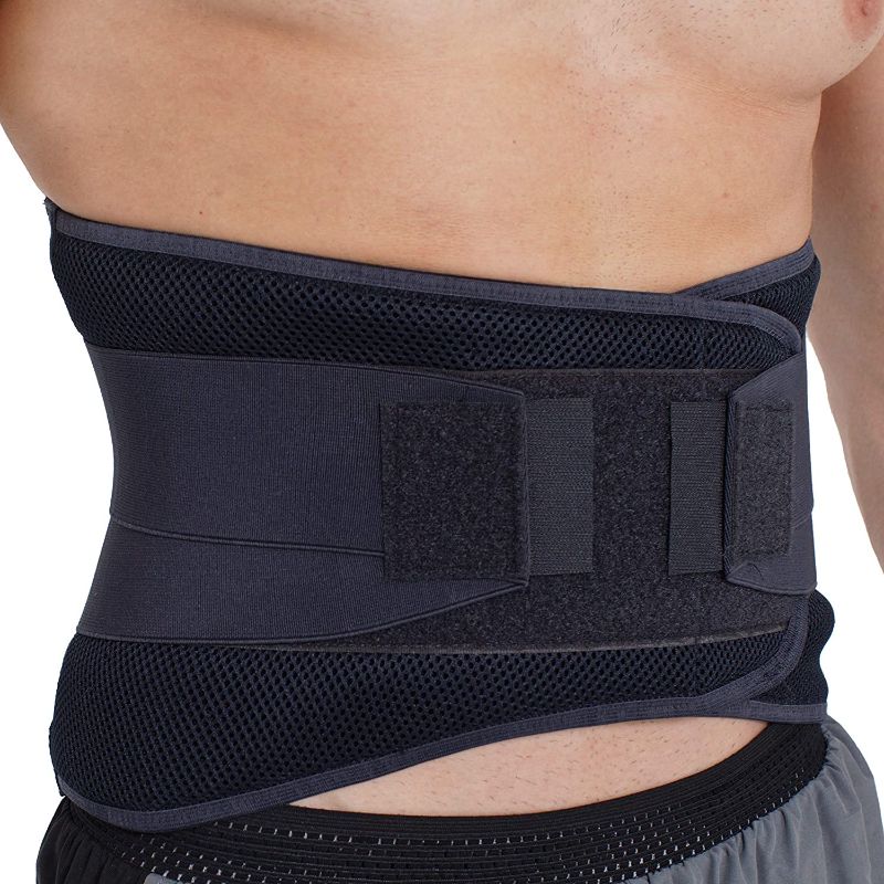 Photo 1 of NeoTech Care Adjustable Compression Wide Back Brace Lumbar Support Belt (Charcoal, Size XXXL)
