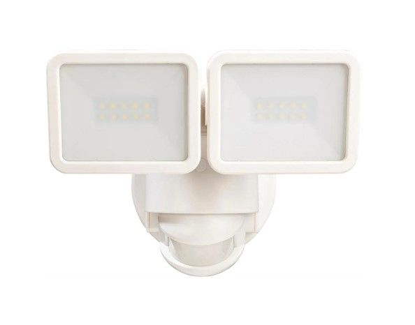 Photo 1 of Defiant
180° White Motion Activated Outdoor Integrated LED Flood Light Twin Head