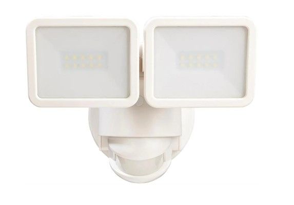 Photo 1 of Defiant
180° White Motion Activated Outdoor Integrated LED Flood Light Twin Head