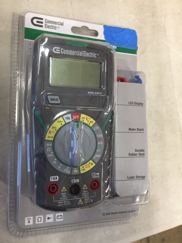 Photo 2 of Commercial Electric
Manual Ranging Multimeter