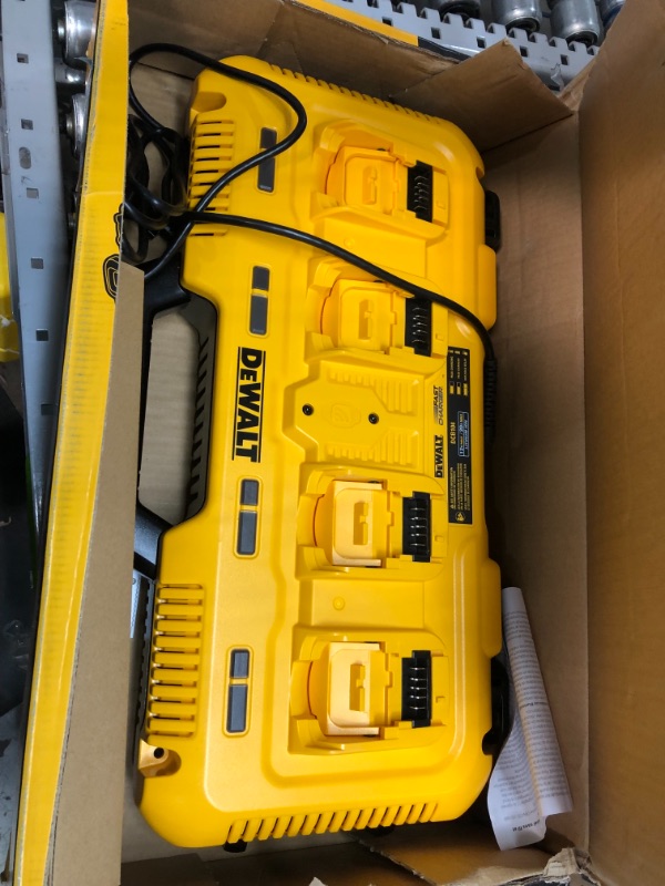 Photo 3 of "DeWALT DCB104 4 Port Durable Multiport Recharging Simultaneous Fast Charger"
