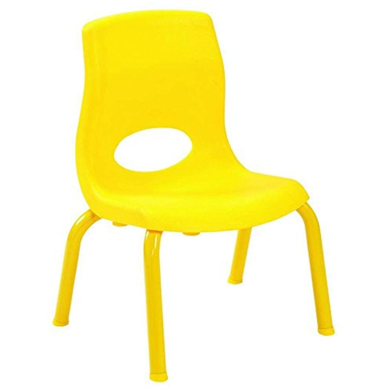 Photo 1 of Angeles 8"H MyPosture Chair, Yellow, AB8008PY, Homeschool Classroom Furniture, Flexible Seating, Kids School Desk Chair, Boys-Girls Stackable Chair
