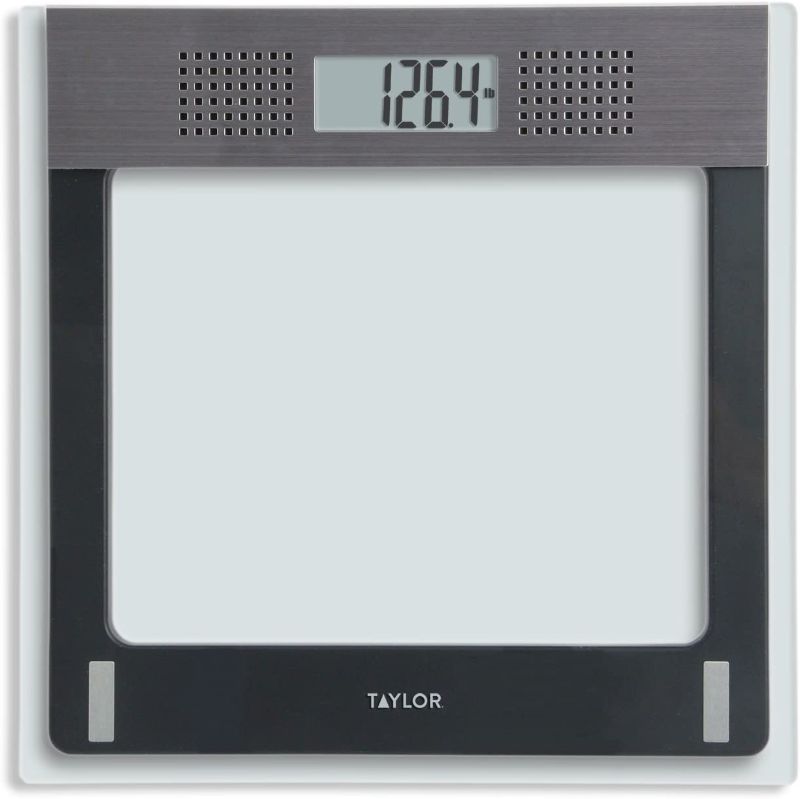 Photo 1 of Taylor Electronic Glass Talking Bathroom Scale, 440 Lb. Capacity
