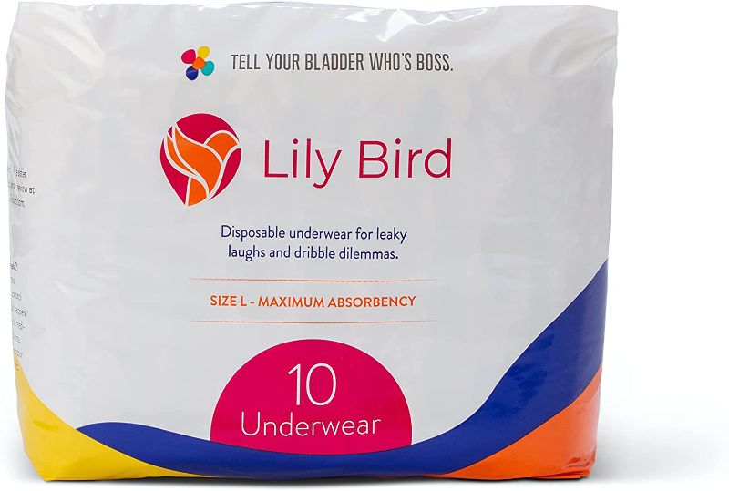 Photo 1 of Lily Bird Incontinence Underwear for Women, Maximum Absorbency, 30 Count (3 Packs of 10) (XLARGE/XXL)
