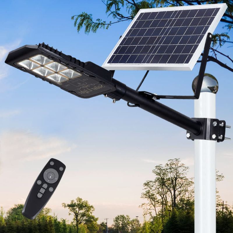 Photo 1 of (SIMILAR CHECK PICTURE)100W Solar Street Lights Outdoor, Motion Sensor Dusk to Dawn Solar Powered Outdoor Lights with Remote Control, 216 LED, Waterproof, for Street, Road, Yard and Pathway
