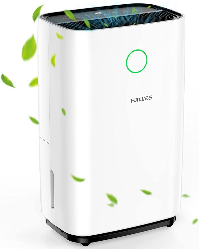 Photo 1 of HUMILABS Dehumidifiers for Large Room and Basements, 50 Pint for 4500 Sq.ft Dehumidifier with 135oz Large Water Tank, Drain Hose and Wheels, Intelligent Humidity Control, Laundry Dry, Auto Defrost, 24H Timer
