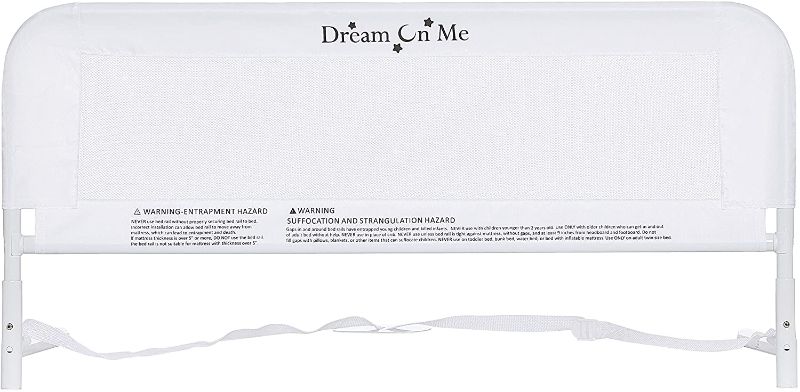 Photo 1 of Dream On Me Mesh Security Rail / Twin Size Bed Security Rail / Safe Security Rail, White
