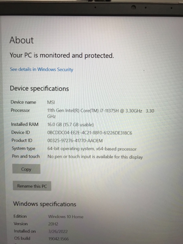 Photo 7 of MSI Stealth 15M Gaming Laptop: 15.6" 144Hz FHD 1080p Display, Intel Core i7-11375H, NVIDIA GeForce RTX 3060, 16GB ram, 512GB SSD, Thunderbolt 4, WiFi 6, Win10, Carbon Gray (A11UEK-009)

