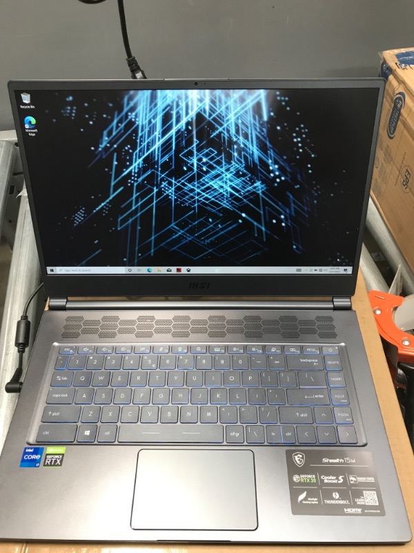 Photo 3 of MSI Stealth 15M Gaming Laptop: 15.6" 144Hz FHD 1080p Display, Intel Core i7-11375H, NVIDIA GeForce RTX 3060, 16GB ram, 512GB SSD, Thunderbolt 4, WiFi 6, Win10, Carbon Gray (A11UEK-009)
