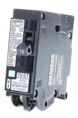 Photo 1 of 15 Amp 1-Pole Dual Function (CAFCI/GFCI) Plug-On Neutral Circuit Breaker
