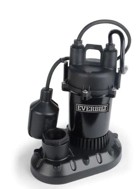 Photo 1 of 1/2 HP Submersible Aluminum Sump Pump with Tethered Switch
