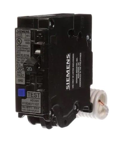 Photo 1 of 20 Amp 1 in. Single-Pole Combination AFCI Circuit Breaker
