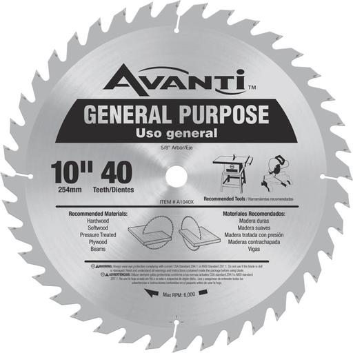 Photo 1 of 10 in. x 40-Tooth General Purpose Circular Saw Blade
