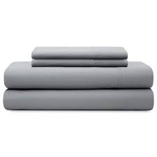 Photo 1 of 4-Piece Slate Solid Microfiber California King Sheet Set
