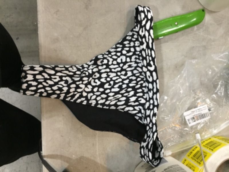 Photo 1 of black and white cheetah print simsuit bottoms, size M