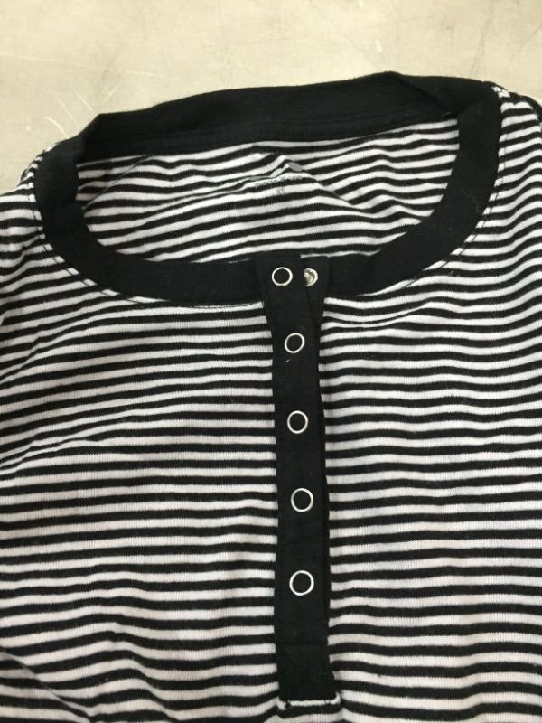 Photo 2 of Three Dots black and white striped dress, size XS