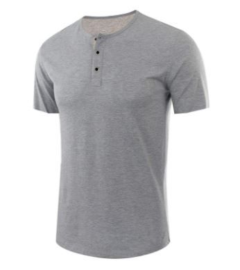 Photo 1 of BBDMY Mens Short Sleeve Casual Front Placket Basic Henley T-Shirt, size M
