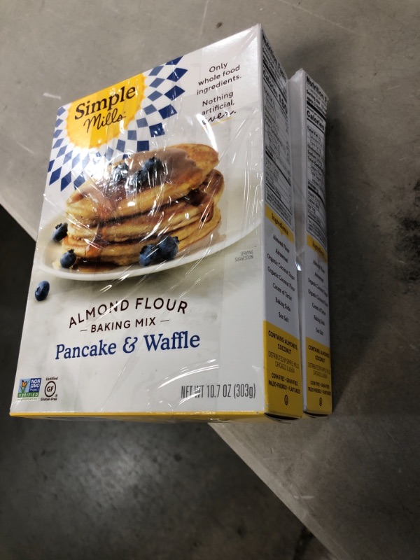 Photo 3 of **Expires 01/19/2022** **Expiresa 02/02/202** Simple Mills Almond Flour Pancake Mix & Waffle Mix, Gluten Free, Made with whole foods, 2 Count, (Packaging May Vary)
