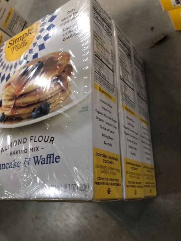 Photo 3 of ** Expires 02/01/2022** Simple Mills Almond Flour Pancake Mix & Waffle Mix, Gluten Free, Made with whole foods, 3 Count, (Packaging May Vary)
