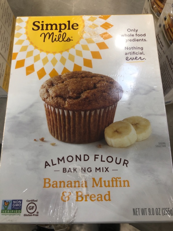 Photo 3 of ** Expired 12/28/20212** Simple Mills Almond Flour Baking Mix, Gluten Free Banana Bread Mix, Muffin Pan Ready, Made with whole foods (Packaging May Vary), 9 Ounce (Pack of 3)
