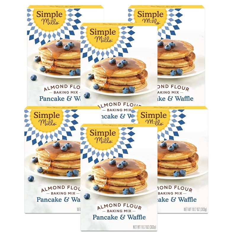 Photo 1 of **Expires 01/30/2022** Simple Mills Almond Flour Pancake Mix & Waffle Mix, Gluten Free, Good for Breakfast, Nutrient Dense, 10.7oz, 6 Count
