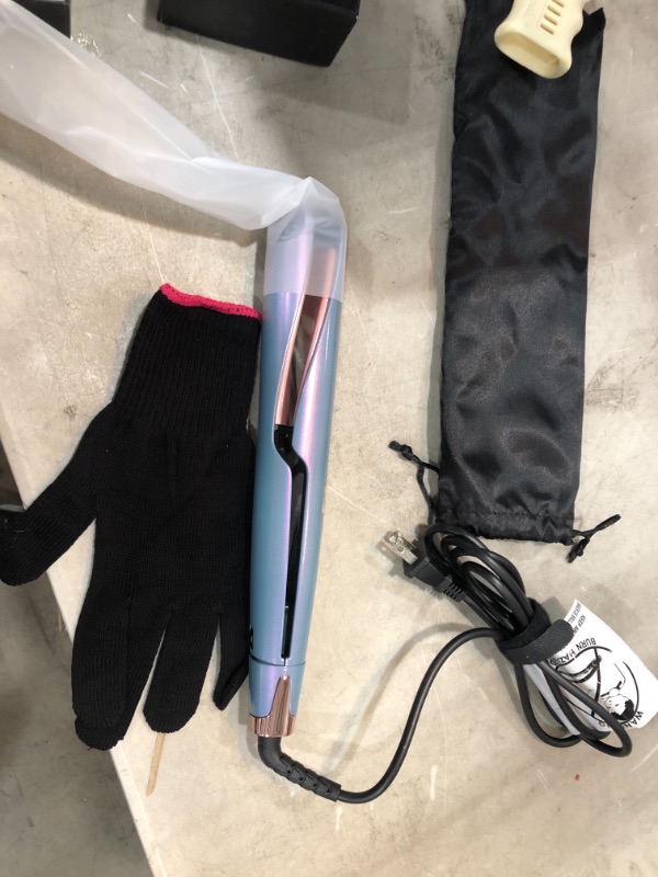 Photo 2 of NEW**TESTED**2 in 1 Hair Straightener and Curler, DEAVON 30 Millions+ Negative Ions Ceramic Straightening Curling Flat Iron for Hair? LCD Display & Auto Shut-Off,1 Inch Plate (Unicorn Blue)
