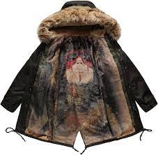 Photo 1 of TIENFOOK Men Parka Jacket Winter Coat with Drawstring Waist Thicken Fur Hood Lined Warm Detachable Design Outwear Jacket
