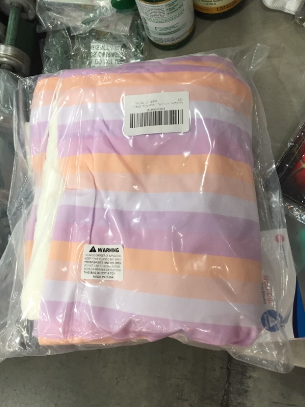 Photo 2 of Cute Soft Baby Blankets, Soft Cozy Warm Toddler Blanket, Lightweight Swaddle Blanket for Boys and Girls (30 X 40 Inchs, Sunset Stripe)
