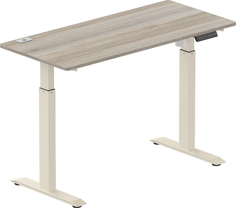 Photo 1 of SHW Electric Height Adjustable Standing Desk, 48 x 24 Inches, Oak
