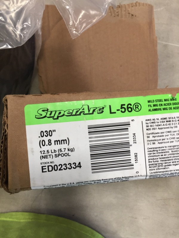 Photo 2 of .030 in. SuperArc L-56 ER70S-6 MIG Welding Wire for Mild Steel (12.5 lb. Spool)
