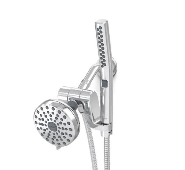 Photo 1 of 12-spray 5 in. High PressureDual Shower Head and Handheld Shower Head in Chrome