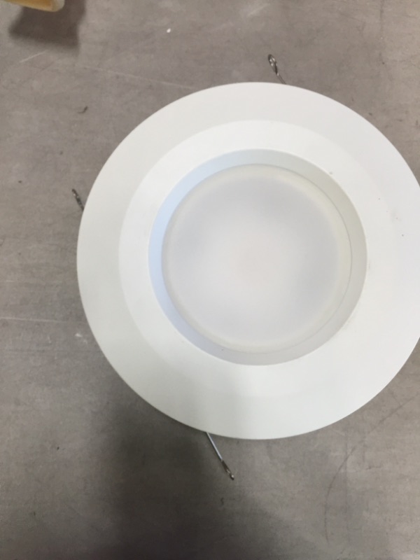 Photo 2 of 5/6 in. Matte White Integrated LED Recessed Trim 5-Ways (4-Pack)