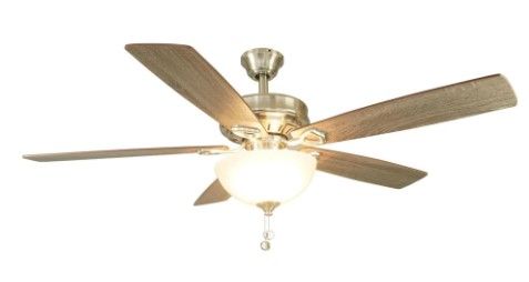 Photo 1 of Chantilly 52 in. Indoor Brushed Nickel Ceiling Fan with Light
