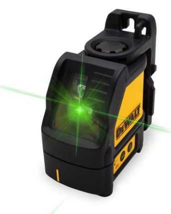 Photo 1 of 165 ft. Green Self-Leveling Cross Line Laser Level with (3) AAA Batteries & Case
