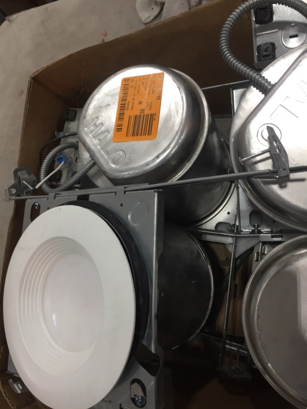 Photo 2 of USED Halo LT 6 in. New Construction IC Housing and Dimmable White Integrated LED Recessed Ceiling Light Retrofit Kit (4-Pack)
**USED CONDITION, OPENED**
