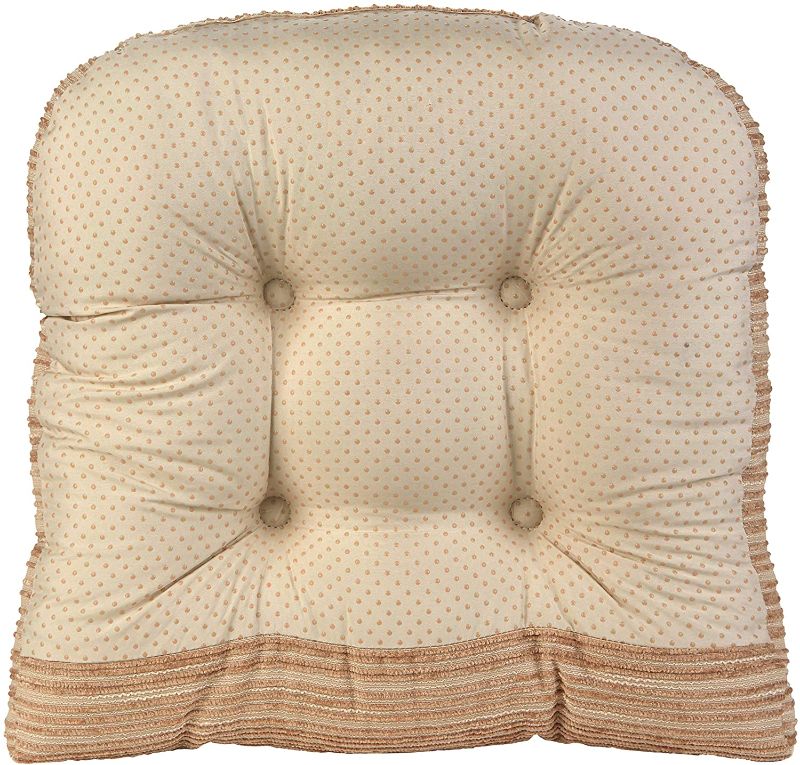 Photo 1 of  Klear Vu Memory Foam Chair Cushions, Non-Slip Grip Dot, 15 x 15 x 3 Inches, Set of 2
AND, 1 PILLOW WHITE 20" X 11"- **STOCK PHOTO NOT FOUND**
