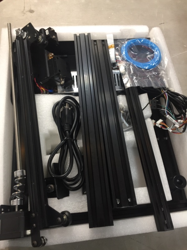 Photo 7 of XVICO X3 Pro 3D Printers DIY Kit Aluminum Printing Machine with Filament Run Out Detection Sensor and Resume Print Metal Base Desktop 3D Printer UL Power for Home and School 200x200x250mm, Black
**MISSING ORANGE WIRE**
**OPENED**