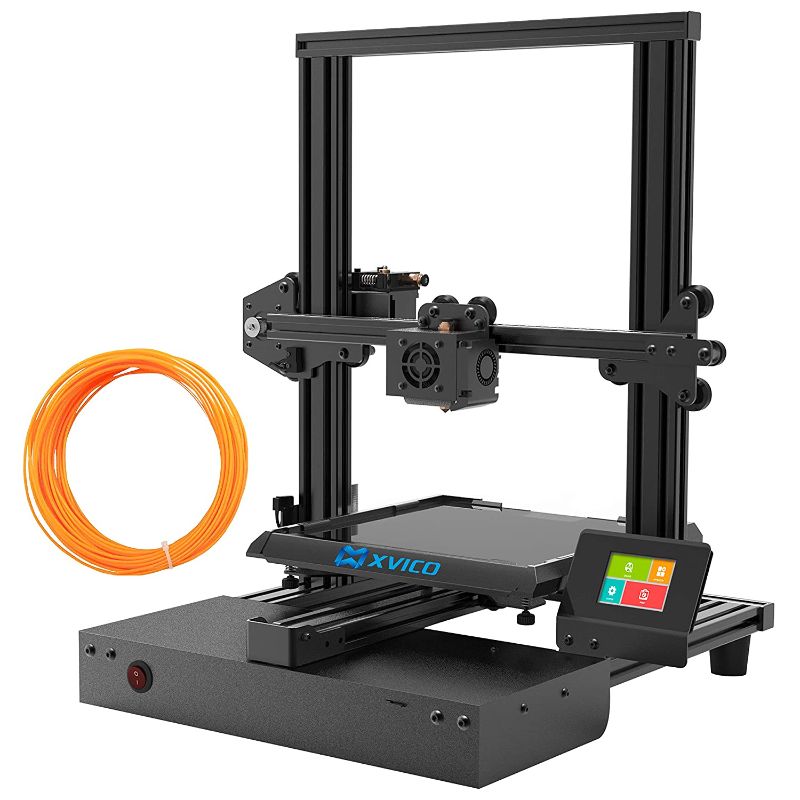 Photo 1 of XVICO X3 Pro 3D Printers DIY Kit Aluminum Printing Machine with Filament Run Out Detection Sensor and Resume Print Metal Base Desktop 3D Printer UL Power for Home and School 200x200x250mm, Black
**MISSING ORANGE WIRE**
**OPENED**