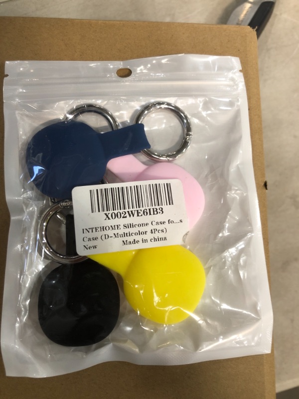 Photo 1 of INTEHOME Silicone Case for AirTag, Anti-Lost Keychain for Airtag Holder, Compatible with AirTags Case (D-Multicolor 4Pcs)
