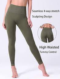 Photo 1 of Ocean Blues Women's High Waisted Yoga Leggings with Side Pockets Tummy Control Stretch Leggings-SMALL
