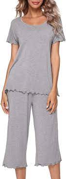 Photo 1 of LazyCozy Womens Capri Pajama Sets Short sleeve Pjs Comfy Sleepwear Casual Lounge Set
MEDIUM-GREY