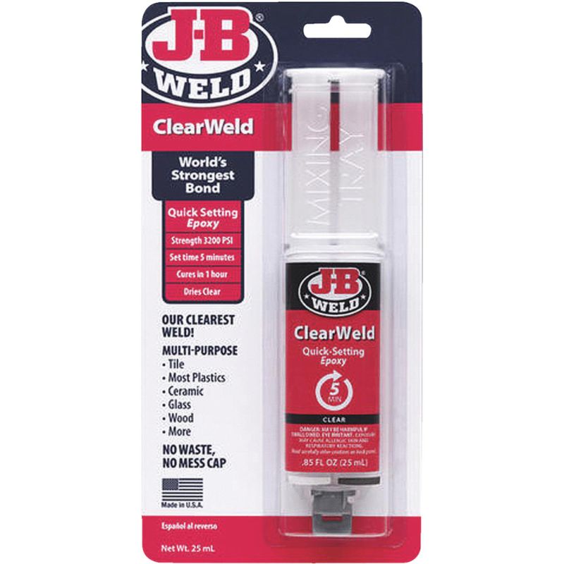 Photo 1 of **3 PACK OF 2** J-B Weld ClearWeld Syringe 25mL - 2 Pack, 50112-2
